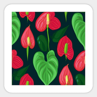 Exotic Pink Blossoms Sticker